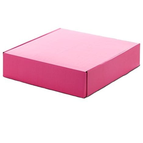 Pink Foldable Cardboard Box – 10″x 8″x 4″ – Pack of 10