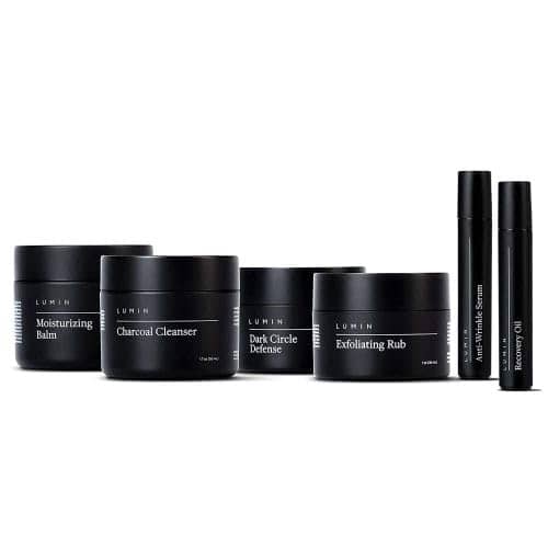 The Complete Skincare Gift Set for Men: 6 Piece Kit to Help with Clogged Pores, Dark Circles, Fine Lines, Wrinkles, Dryness, and Acne Scars - Achieve Your Best Look with Lumin