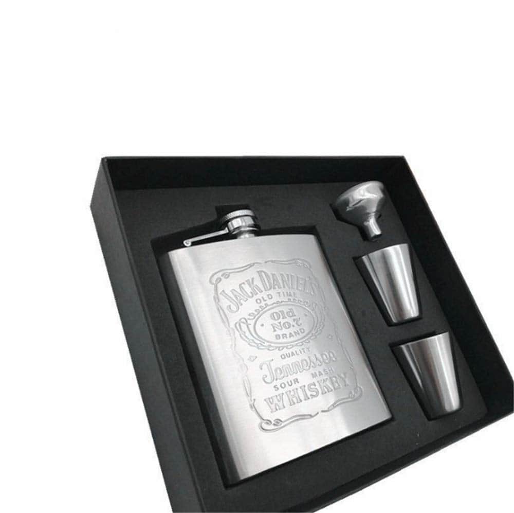 DDxiaodian U-HOOME Hip Flasks For Liquor Set 7 oz Stainless Steel