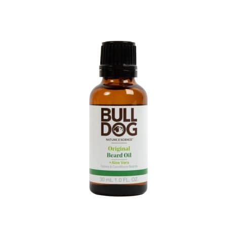 Bulldog Men’s Original Beard Oil: Nourishes and conditions facial hair with aloe, camelina, and green tea. 1 oz.