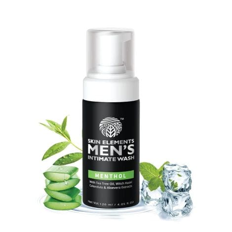 Skin Elements Men’s Ball Deodorizer, Refreshing Menthol Foam for Private Parts, Prevents Itching, Odor, and Irritation.