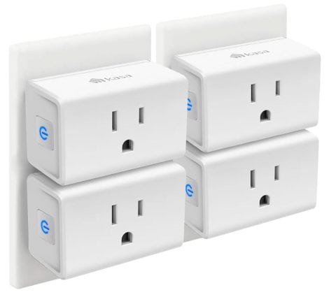 Smart Plug Mini 15A, Wi-Fi Outlet for Alexa, Google Home & IFTTT, No Hub Needed. White, 4-Pack.