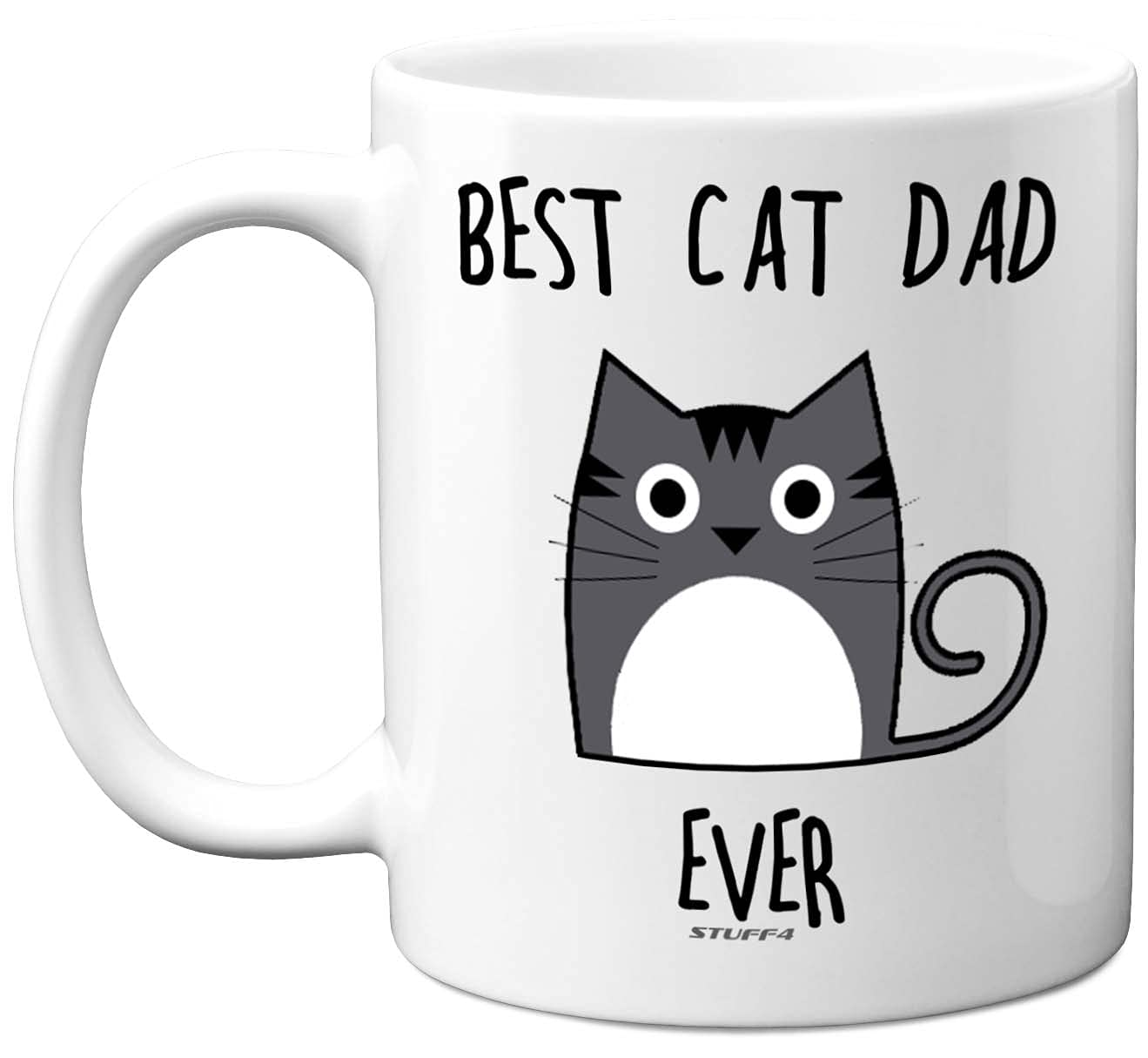 Best Cat Dad Ever Mug, 11oz Ceramic Dishwasher Safe Premium Mugs, Gifts for Cars Lovers, Cat Dad Gifts, Cute Mugs for Men, Funny Cat Gifts, Dad Coffee Mug by Stuff4