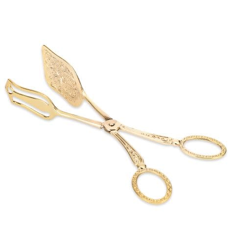 Zinc Alloy Salad Tongs for Serving Buffet Food, Bread, and Cake at Your Table