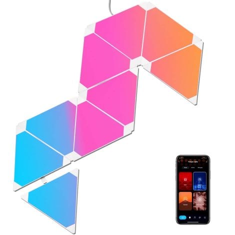 Heywasai Tri-Lights, RGB Wall Panels with 16M Colors, Compatible with Alexa, Siri, Google Home. Perfect for Bedroom, Parties, Living Room. Rhythm Edition (9-pack).