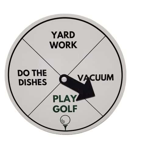 Hilarious Golf Present for American men – The Golfer’s Choice Wheel – Perfect for Dad, Boss, Office, or Father’s Day – Funny Golf Prank Thoughts.