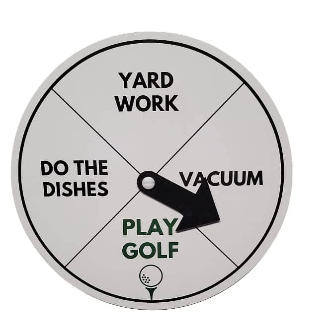 Funny Golf Gift for Men - The Golfer's Decision Wheel - Great Golf Gift for Dad, Boss, Office, or Fathers Day - Golf Gag Gift Ideas