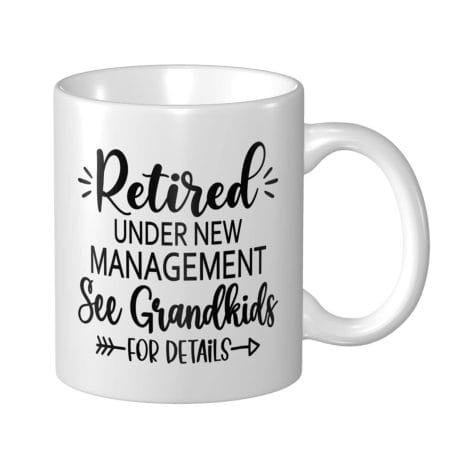 Newly Managed Wisedeal Retirement Coffee Mug: Share Grandkids Moments! Perfect Christmas/Birthday Present for Grandma/Grandpa. Celebrate Them!