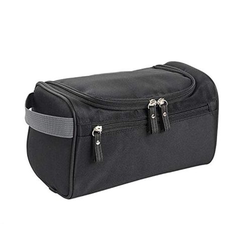 Rubik Waterproof Men’s Travel Toiletry Bag – Sleek Nylon Organizer for Cosmetics and Necessities.