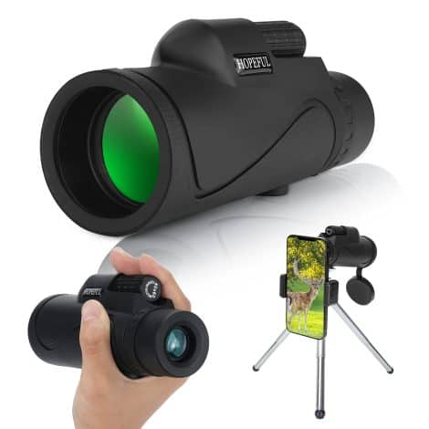 Hopeful Stars Monocular Cope 40×60 Telescope: Waterproof, Anti-fog, with Tripod and Mobile Phone Adapter, Ideal Gift Clearance.