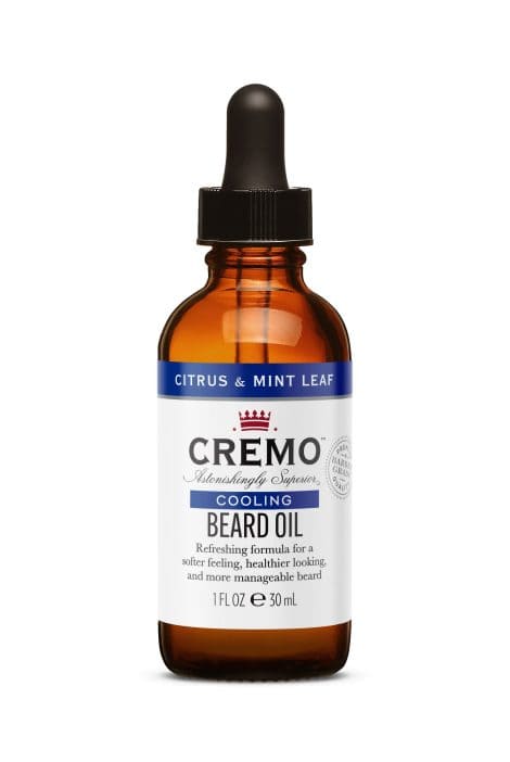 Cremo Cool Beard Oil – Refreshing Citrus & Mint Scent, All-Natural, 30ml for Men.