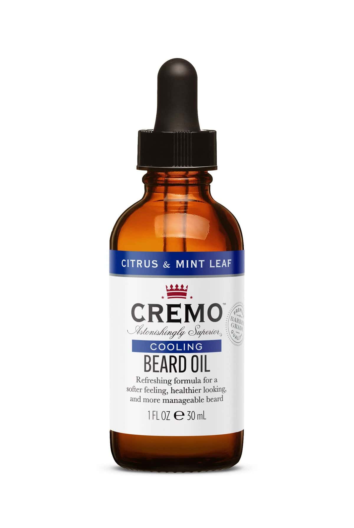 Cremo Cooling Beard Oil For Men | Natural Oils | Citrus & Mint Leaf Fragrance| 30ml