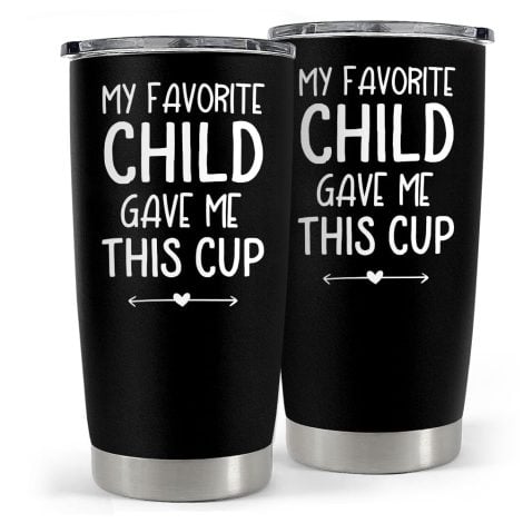 Insulated 20oz Stainless Steel Tumbler – Dad’s Favorite Cup, Gift from Kids, Perfect for Travel. Ideal for Christmas or Father’s Day.