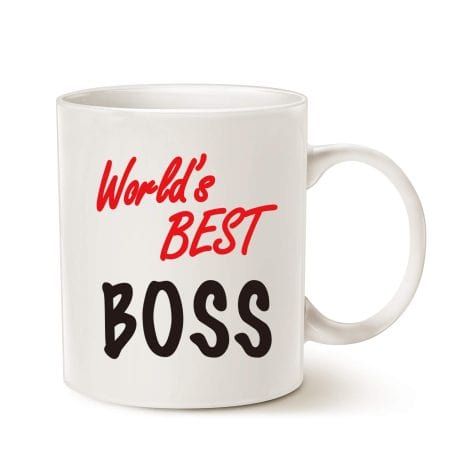 MAUAG Best Boss Ever Coffee Mug – Perfect Work or Office Gift for Bosses, Managers! 11 Oz.