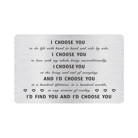 Alotozo Engraved Wallet Card: A sentimental gift for husbands from wives, perfect for weddings, birthdays, and Christmas.