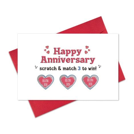 Ogeby Hilarious Anniversary Card for Boyfriend or Husband, Naughty Valentines Day Gift for Men, Funny Scratch Card