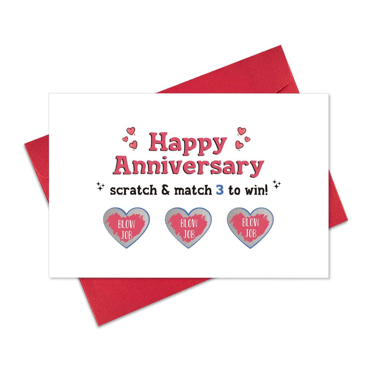 Ogeby Funny Anniversary Card for Boyfriend Husband, Rude Valentines Day Card Gift for Men Him, Humor Scratch Anniversary Card Gifts