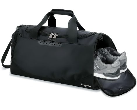 Maiyad Sports Gym Bag: All-in-one, spacious 40L duffel with wet pocket & shoe compartment. Perfect for training, travel, or sports activities!