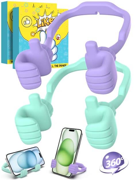 CALDEVER Gifts: Thumbs Up Phone Holder, a cool, funny stocking stuffer for Christmas. Great for all!