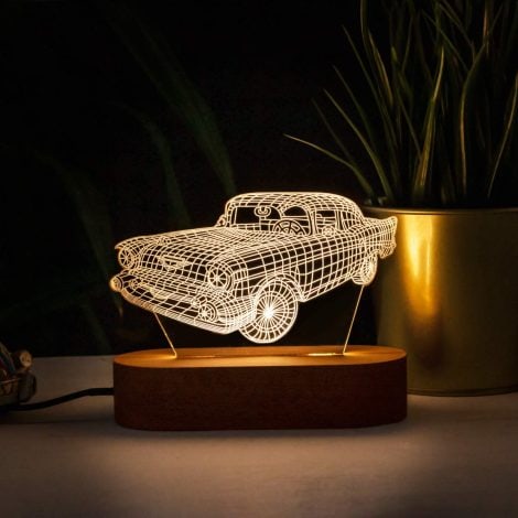 3D Car Night Light – Stylish Desk Lamp for Classic Car Enthusiasts, the Perfect Gift!