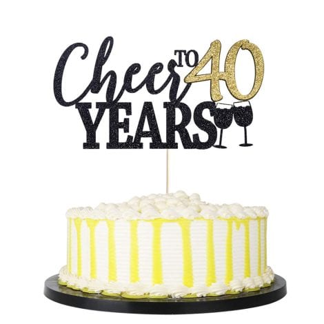 Celebrate 40 years with this Cheers to 40 Years Cake Topper for anniversaries, birthdays, and more!