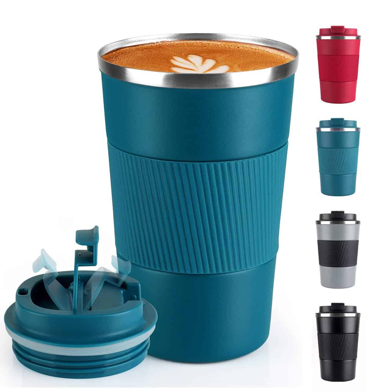 Coffee Mug 12oz - Insulated Coffee Travel Mug Spill Proof with Leakproof Lid Vacuum Stainless Steel Thermos Coffee Tumblers to GO, Reusable Coffee Cup for Men and Women for Hot & Cold Drinks