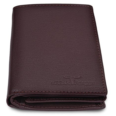 Toronto Brown Leather Men’s Wallet from URBAN FOREST, perfect for stylish urbanites in America.