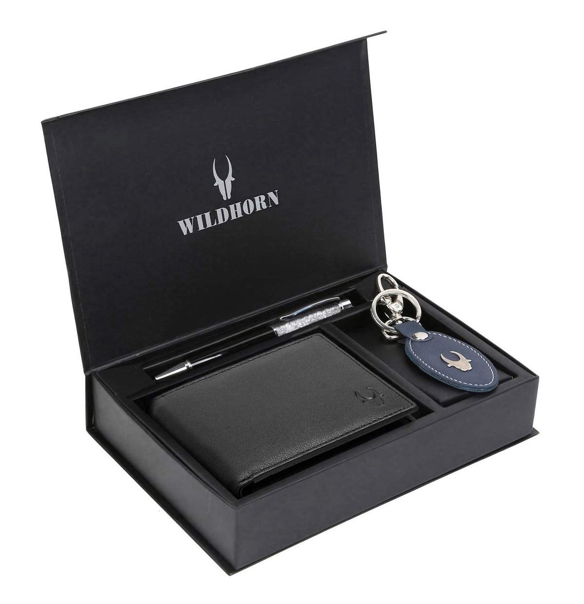 WildHorn Gift Hamper for Men I Leather Wallet, Keychain & Pen Combo Gift Set I Gift for Friend, Boyfriend,Husband,Father, Son etc