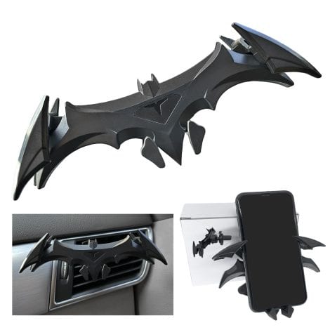 Gravity-locking Car Vent Bat Phone Holder: Innovative and cool phone mount for car; perfect gift for guys!