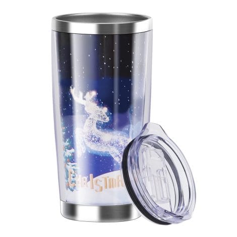 20oz Stainless Steel Tumbler, Keeps Drinks Hot/Cold, Customizable Photo, Perfect Christmas Gift for Both Genders.