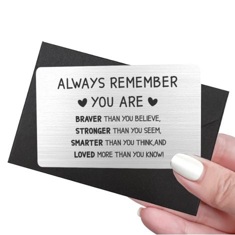 Encouragement Wallet Card with Renaissance Vibe, Perfect Boyfriend Gift for Graduation, Deployment, Long Distance. Ideal for Boyfriend/Husband.