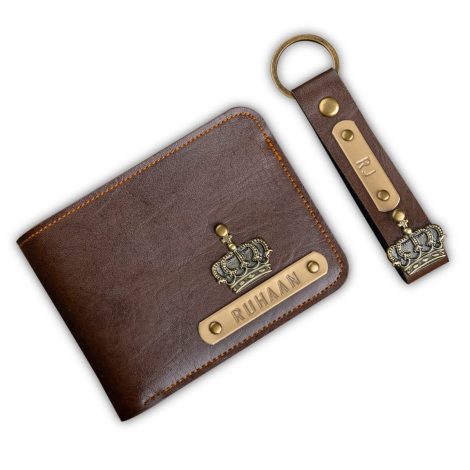 The Custom Leather Wallet and Keychain Combo is the perfect personalized birthday gift for stylish men.