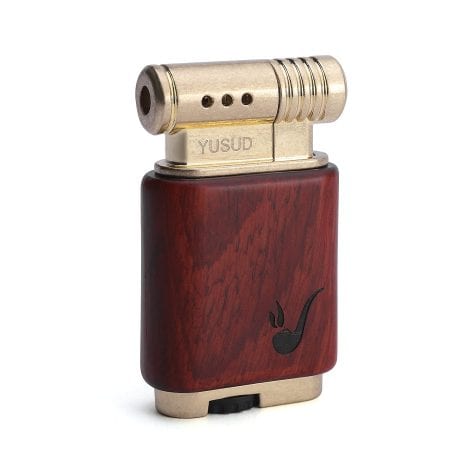 Vintage Trench Lighter by Yusud – Stylish pipe lighter, refillable with butane, antique flip design, retro soft flame. Perfect gift!