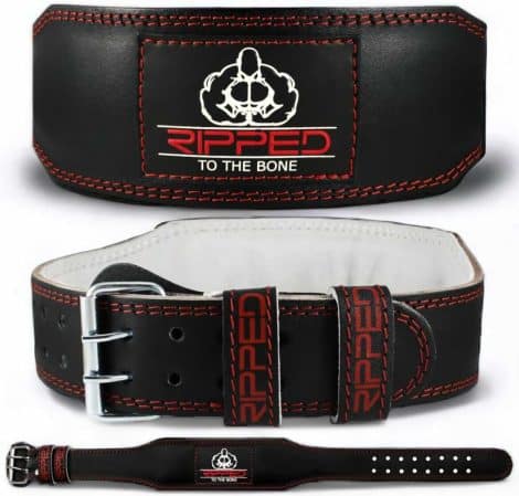 RTTB Authentic Leather Weightlifting Belt – 4″ Cushioned Back Support for Men & Women: Strong Gym Belt for Powerlifting, Bodybuilding, Squats, Deadlifts & Weightlifting.