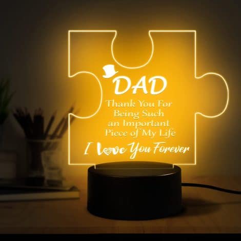 Engraved Acrylic Night Light – Perfect Dad Gift for Christmas, Birthdays, Father’s Day!