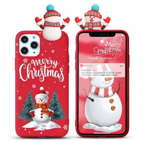 Yoedge Christmas Phone Case for 6.5 inch Samsung Galaxy S20 FE/Lite with a cute doll, personalized print, and silicone protection.