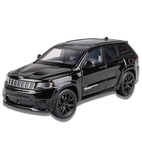 Black COOLPUR Car Model, 1/32 Scale Grand Cherokee, Pull Back Diecast Vehicle Toy. Perfect for Kids, Adults, Boyfriend’s Gift.