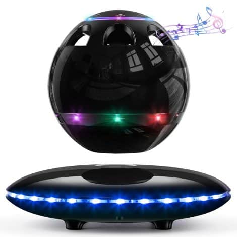 RUIXINDA Floating Bluetooth Speaker with LED Light, Rotating Maglev Speaker Lamp for Home, Office, and Gifts.