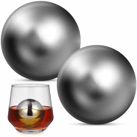 Stainless Steel Whiskey Stones by Cabilock – Reusable Ice Cubes for Chilling Drinks in Style.