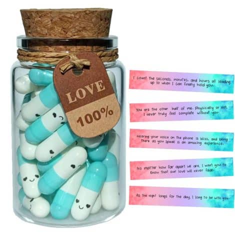 Infmetry Long Distance Relationship Gifts – Capsule Love Notes, Ideal for Birthdays, Anniversaries, and Valentine’s Day, for Him or Her.