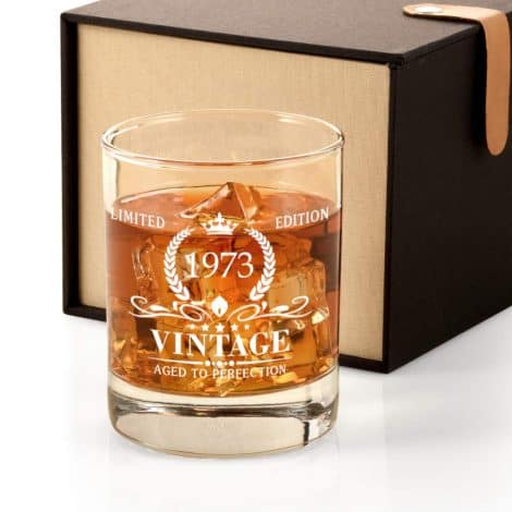 Triwol 1973 Whiskey Glass – Celebrate His 50th Birthday with Vintage Style & Fun Decor.