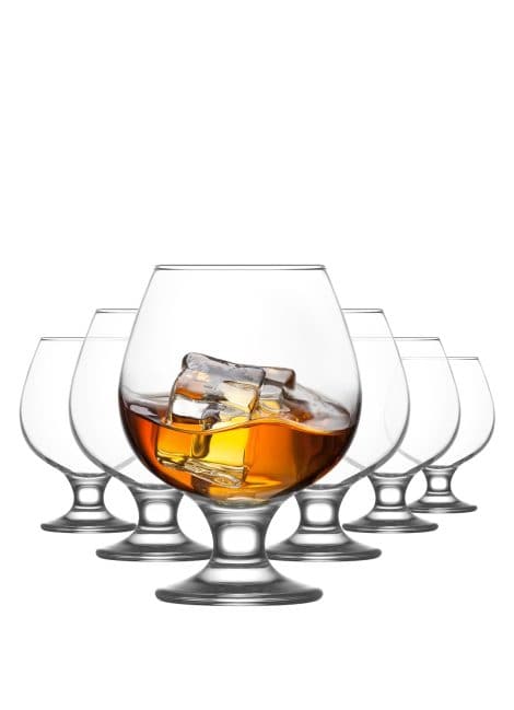 European-made Clear Drinking Glass Snifters for Spirits – Lavish Brandy Snifters Set of 6, Ideal Father’s Day Gift.