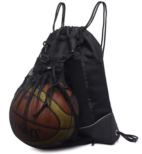 Black Drawstring Backpack for Outdoor Activities – Perfect for Travel, Sports, and More! Dimensions: 41 X 7 47cm