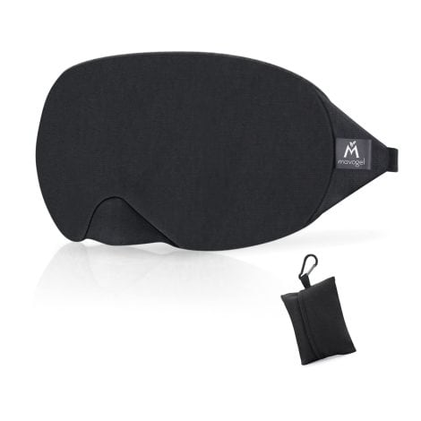 New and Improved Mavogel Eye Mask: Blocks Light, Ultra-soft, Perfect for Travel or Sleeping. Includes Travel Pouch.