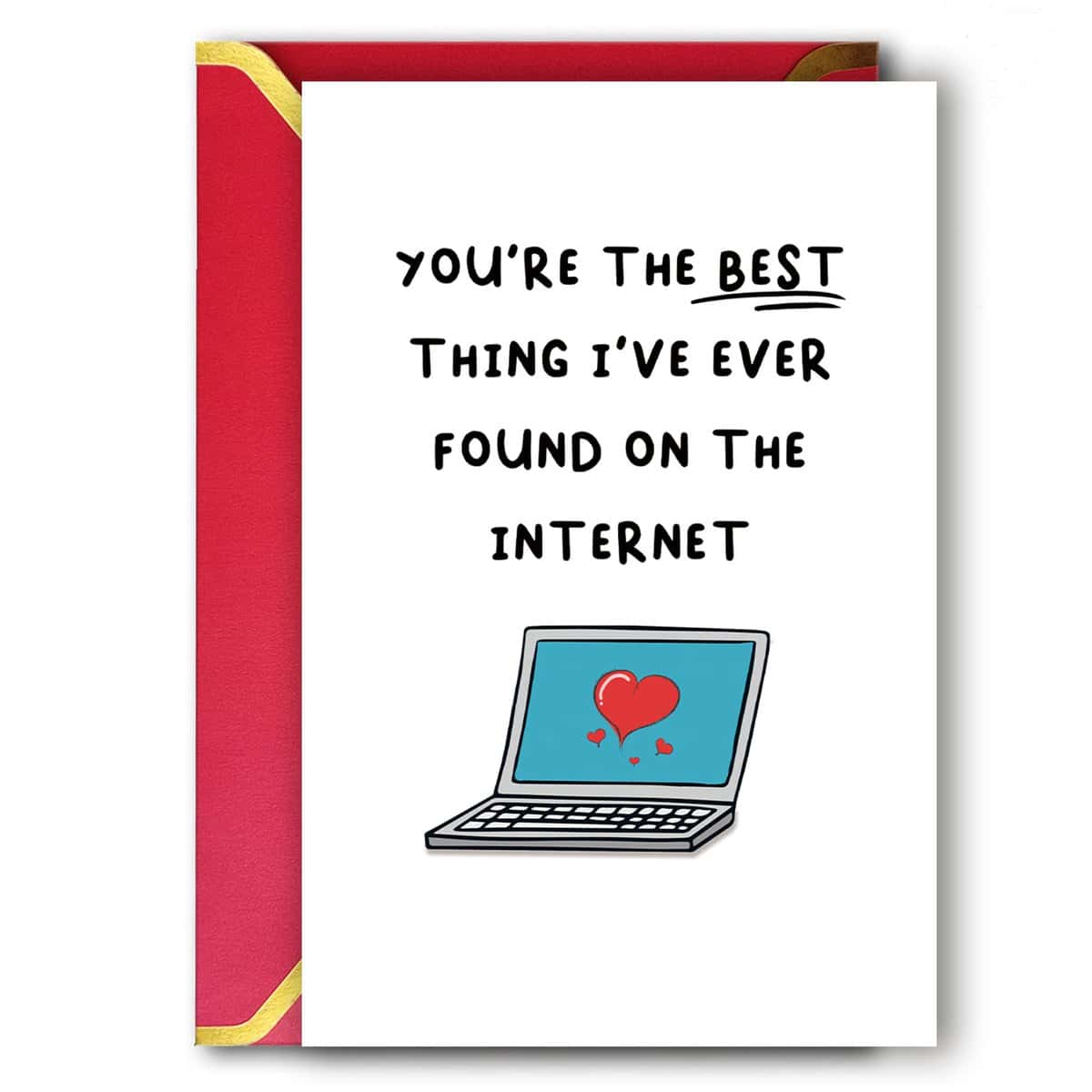 Funny Internet Dating Card for New Boyfriend, Cute Anniversary Card for Girlfriend, Happy 1 Year Anniversary Card, Valentines Day Gift for Husband Wife…