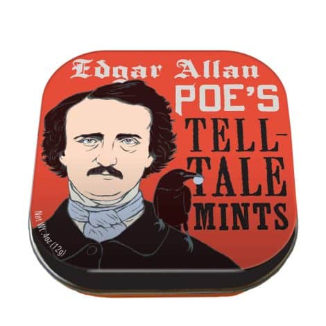 Edgar Allan Poe Sugar Free Breath Mints in a Small Novelty Tin for Parties, Gifts, Etc.