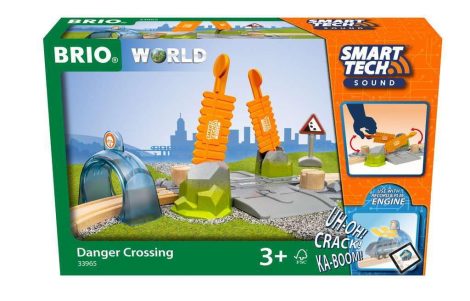 BRIO World Smart Tech Sound Warning Crossing for Kids Ages 3+ – Compatible with BRIO Railway Sets.