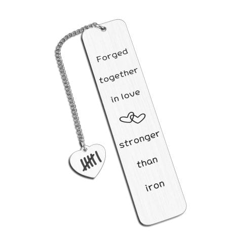 FANICE EOS 6th Year Iron Anniversary Bookmark Gifts for Couples – Perfect Anniversary Christmas Valentines Gifts!