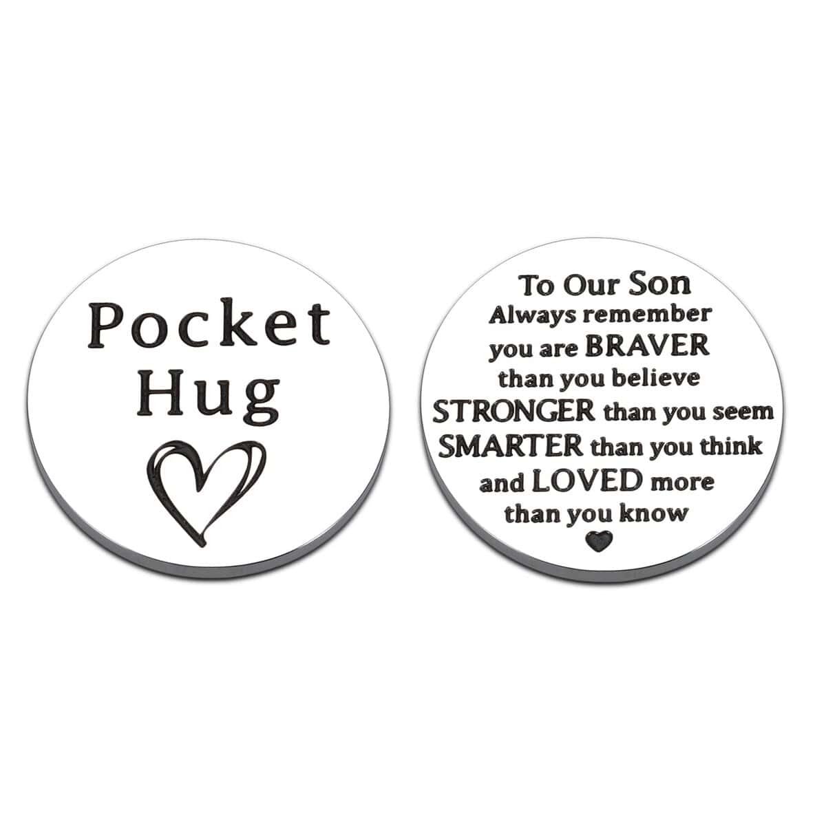 Unilirace Pocket Hug Token Coin Stocking Stuffers for Men Inspirational Gifts for Son Teen Boys Men from Mom Dad Christmas Birthday Gifts for Men Valentine Gifts for Men Long Distance Graduation Gifts for Him