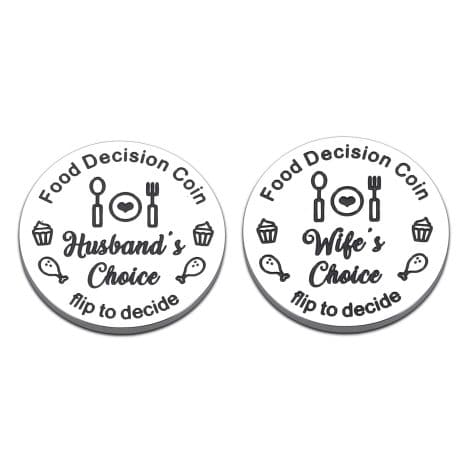 Funny gifts for men and women that make great stocking stuffers: Food Decision Maker. Perfect for Christmas, Valentine’s, birthdays, weddings.